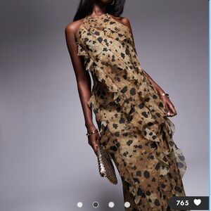 ASOS Leopard Print Maxi Dress